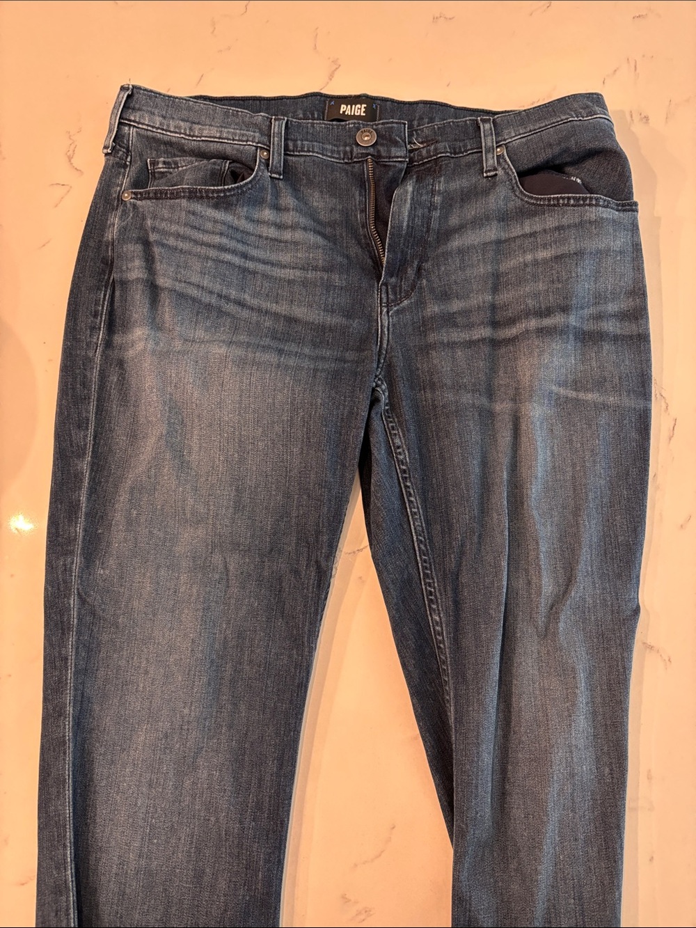 Brand New PAIGE Men's Dark Blue Slim Straight Jeans - Picture 3 of 3